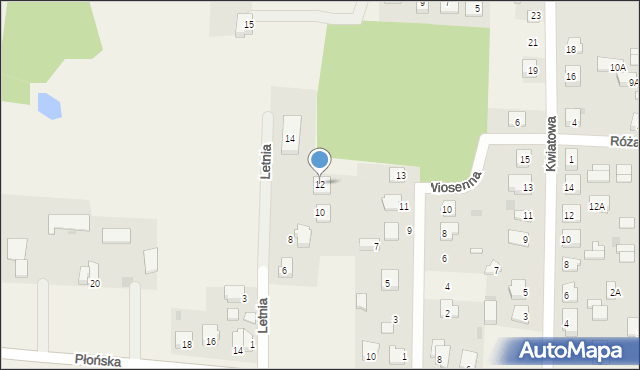 Soboklęszcz, Letnia, 12, mapa Soboklęszcz