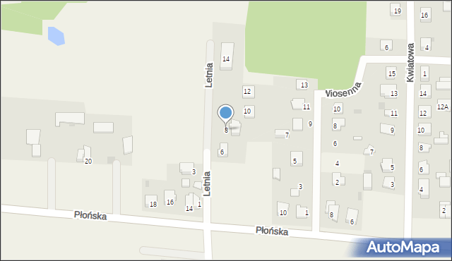 Soboklęszcz, Letnia, 8, mapa Soboklęszcz