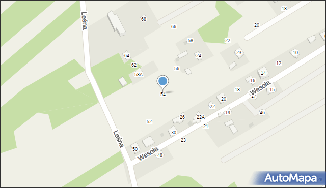 Sobolew, Leśna, 54, mapa Sobolew