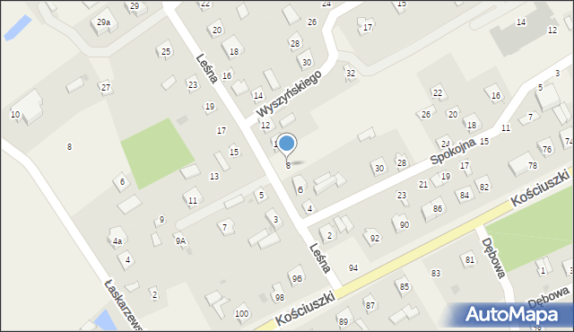 Sobolew, Leśna, 8, mapa Sobolew