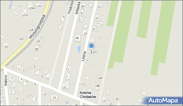 Sochaczew, Leśna, 6, mapa Sochaczew