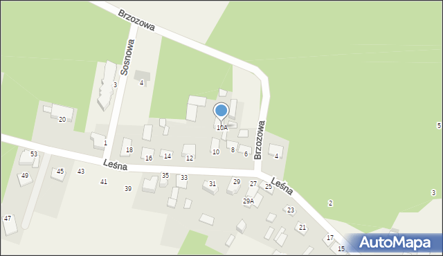 Sochonie, Leśna, 10A, mapa Sochonie