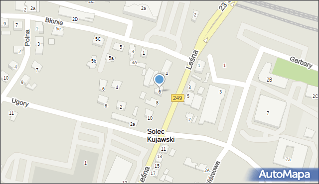 Solec Kujawski, Leśna, 6, mapa Solec Kujawski
