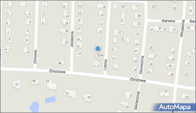 Solec Kujawski, Letnia, 3, mapa Solec Kujawski