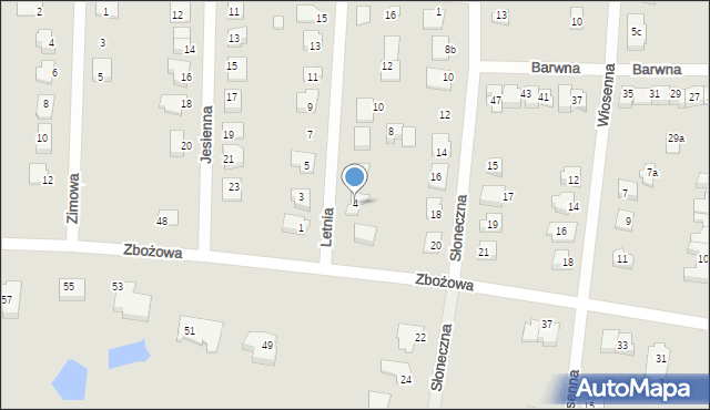 Solec Kujawski, Letnia, 4, mapa Solec Kujawski