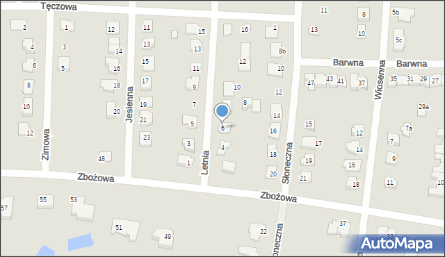 Solec Kujawski, Letnia, 6, mapa Solec Kujawski