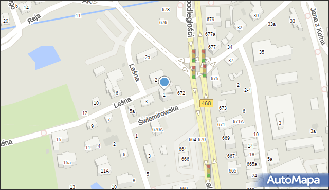 Sopot, Leśna, 1, mapa Sopotu