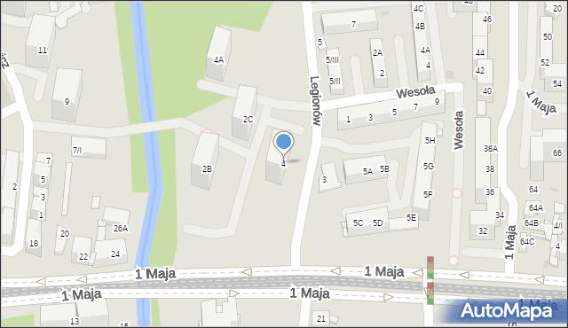 Sosnowiec, Legionów, 4, mapa Sosnowca