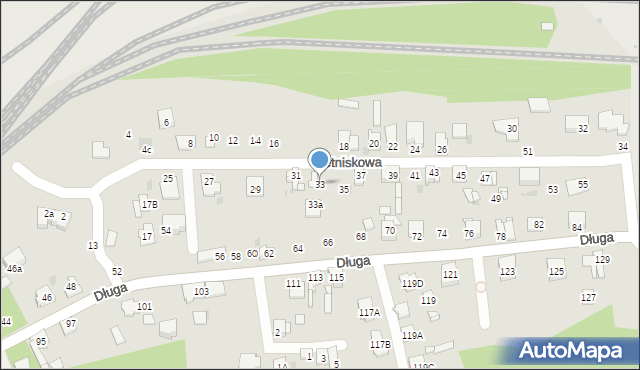 Sosnowiec, Letniskowa, 33, mapa Sosnowca