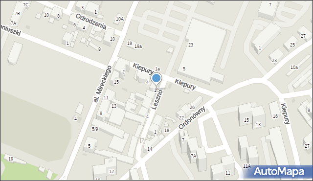 Sosnowiec, Leszno, 10, mapa Sosnowca