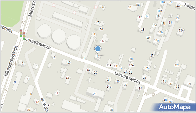 Sosnowiec, Lenartowicza Teofila Aleksandra, 11, mapa Sosnowca