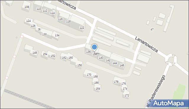 Sosnowiec, Lenartowicza Teofila Aleksandra, 138, mapa Sosnowca