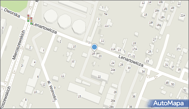 Sosnowiec, Lenartowicza Teofila Aleksandra, 16, mapa Sosnowca