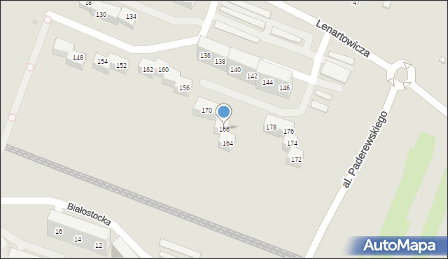 Sosnowiec, Lenartowicza Teofila Aleksandra, 166, mapa Sosnowca