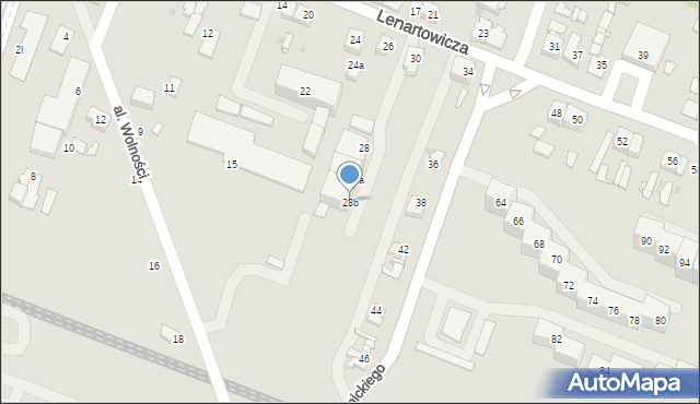 Sosnowiec, Lenartowicza Teofila Aleksandra, 28b, mapa Sosnowca