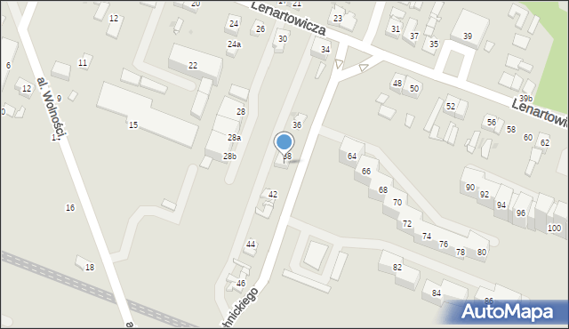 Sosnowiec, Lenartowicza Teofila Aleksandra, 40, mapa Sosnowca