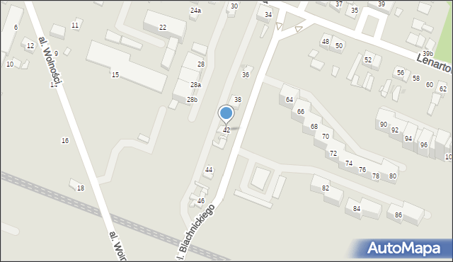 Sosnowiec, Lenartowicza Teofila Aleksandra, 42, mapa Sosnowca