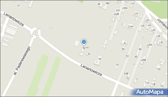 Sosnowiec, Lenartowicza Teofila Aleksandra, 51, mapa Sosnowca