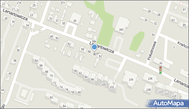 Sosnowiec, Lenartowicza Teofila Aleksandra, 60, mapa Sosnowca