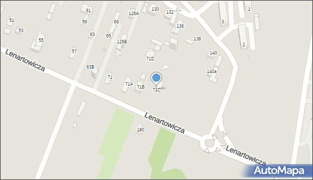 Sosnowiec, Lenartowicza Teofila Aleksandra, 71C, mapa Sosnowca