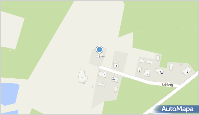 Spychowo, Leśna, 9, mapa Spychowo