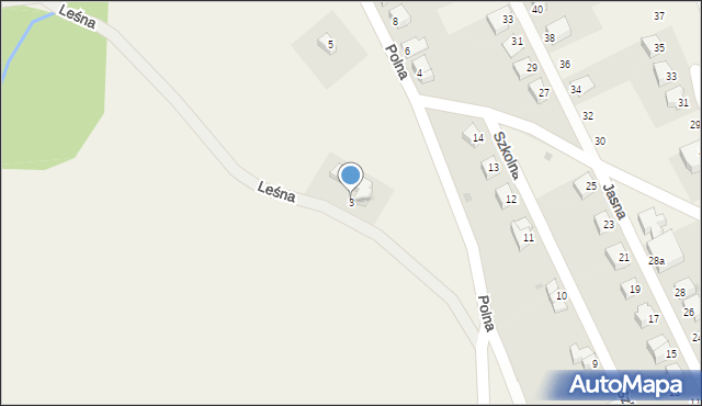 Srebrna Góra, Leśna, 3, mapa Srebrna Góra