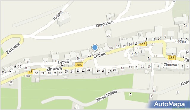 Srebrna Góra, Letnia, 23, mapa Srebrna Góra