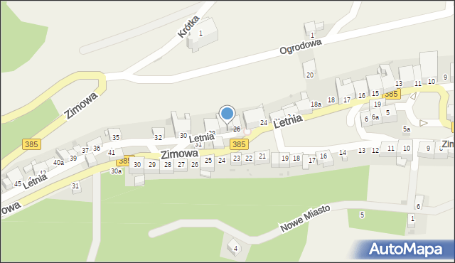 Srebrna Góra, Letnia, 27, mapa Srebrna Góra