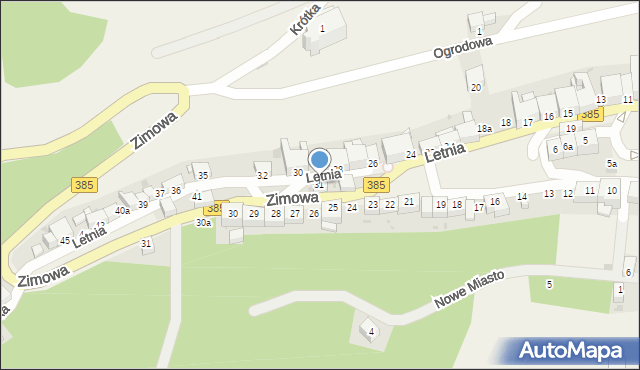 Srebrna Góra, Letnia, 31, mapa Srebrna Góra