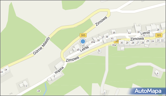 Srebrna Góra, Letnia, 44, mapa Srebrna Góra