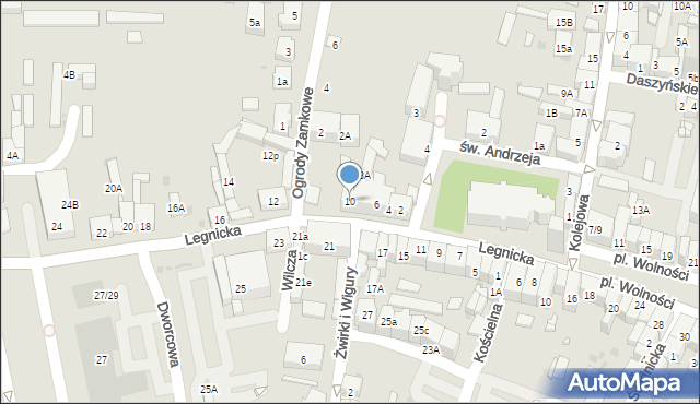 Środa Śląska, Legnicka, 10, mapa Środa Śląska
