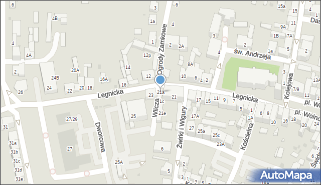 Środa Śląska, Legnicka, 21a, mapa Środa Śląska