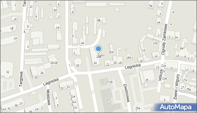 Środa Śląska, Legnicka, 24B, mapa Środa Śląska