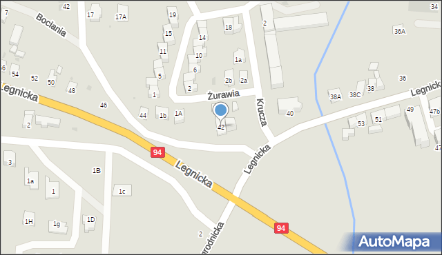 Środa Śląska, Legnicka, 42, mapa Środa Śląska