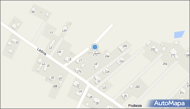 Stanowice, Leśna, 17a, mapa Stanowice