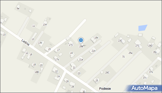 Stanowice, Leśna, 19a, mapa Stanowice