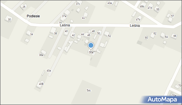 Stanowice, Leśna, 50a, mapa Stanowice