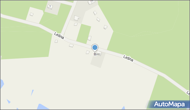 Stara Kiszewa, Leśna, 55, mapa Stara Kiszewa