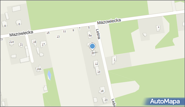 Stara Niedziałka, Leśna, 10, mapa Stara Niedziałka