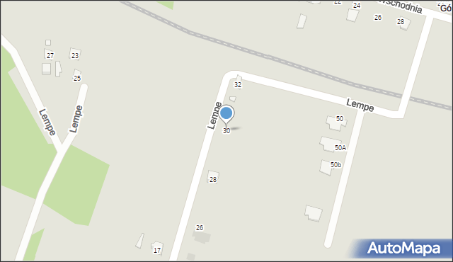 Starachowice, Lempe Fryderyka, 30, mapa Starachowic