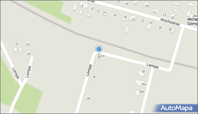Starachowice, Lempe Fryderyka, 32, mapa Starachowic