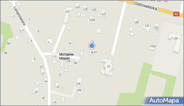 Starachowice, Lenartowska, 7b, mapa Starachowic