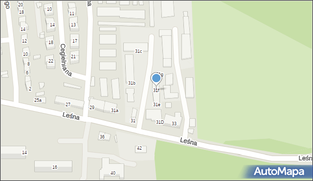 Starachowice, Leśna, 31f, mapa Starachowic
