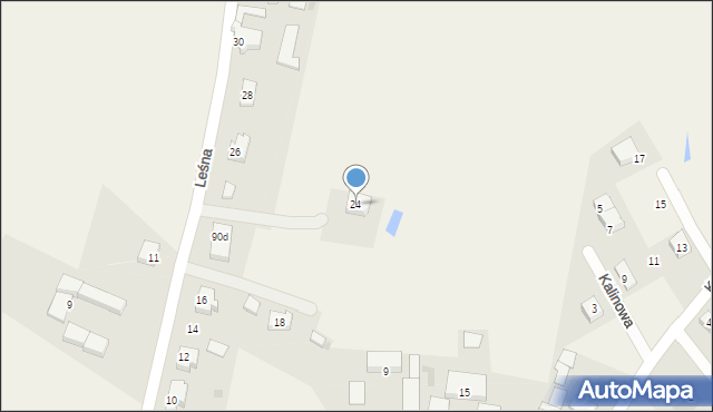 Stare Bielice, Leśna, 24, mapa Stare Bielice