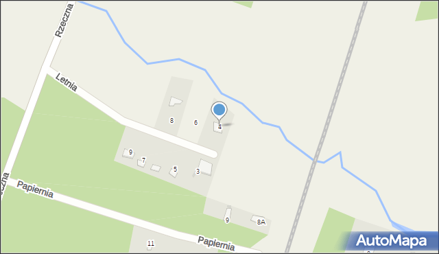 Stare Bosewo, Letnia, 4, mapa Stare Bosewo