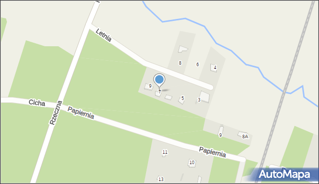 Stare Bosewo, Letnia, 7, mapa Stare Bosewo