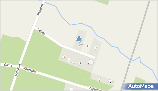 Stare Bosewo, Letnia, 8, mapa Stare Bosewo