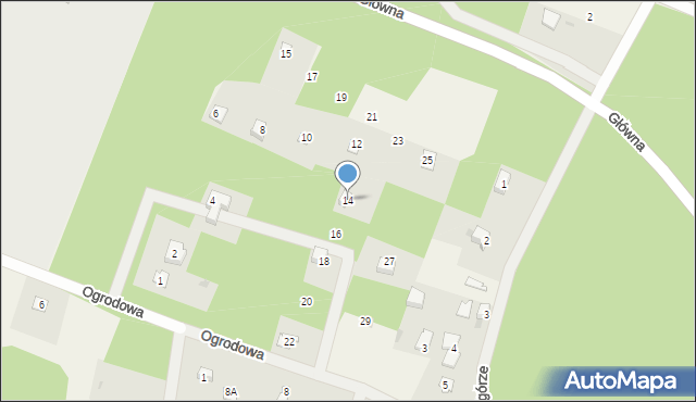 Stare Bosewo, Letniskowa, 14, mapa Stare Bosewo