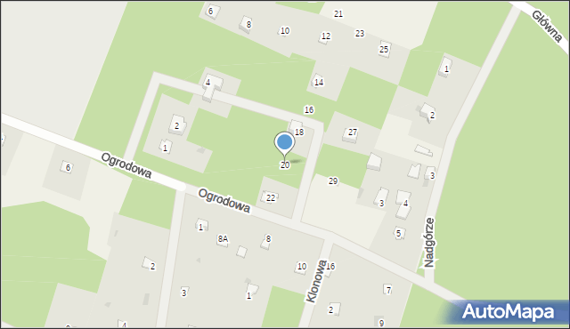 Stare Bosewo, Letniskowa, 20, mapa Stare Bosewo