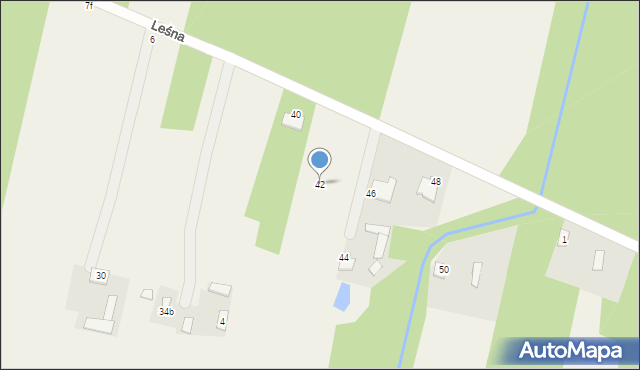 Stare Budy Radziejowskie, Leśna, 42, mapa Stare Budy Radziejowskie
